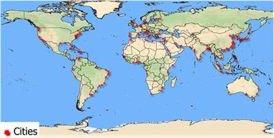 Comprehensive database of land subsidence in 143 major coastal cities around the world: overview of issues, causes, and future challenges
